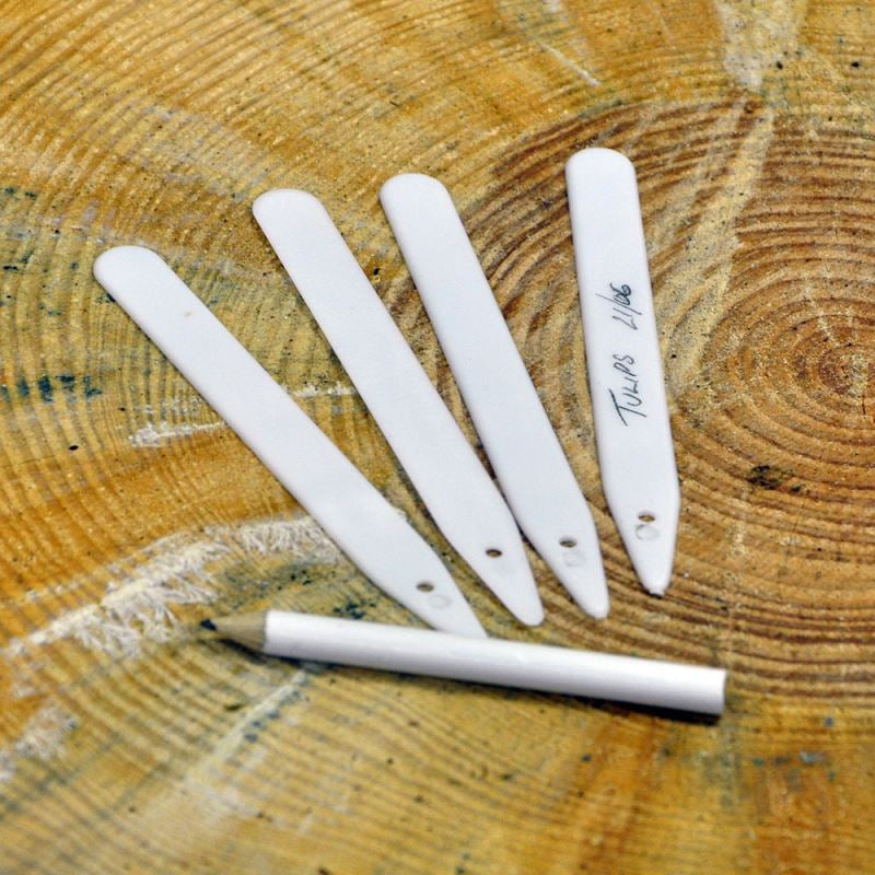 50 Plant Label White Tags Stick Garden Seed Labels Pot Tray Markers Greenhouse