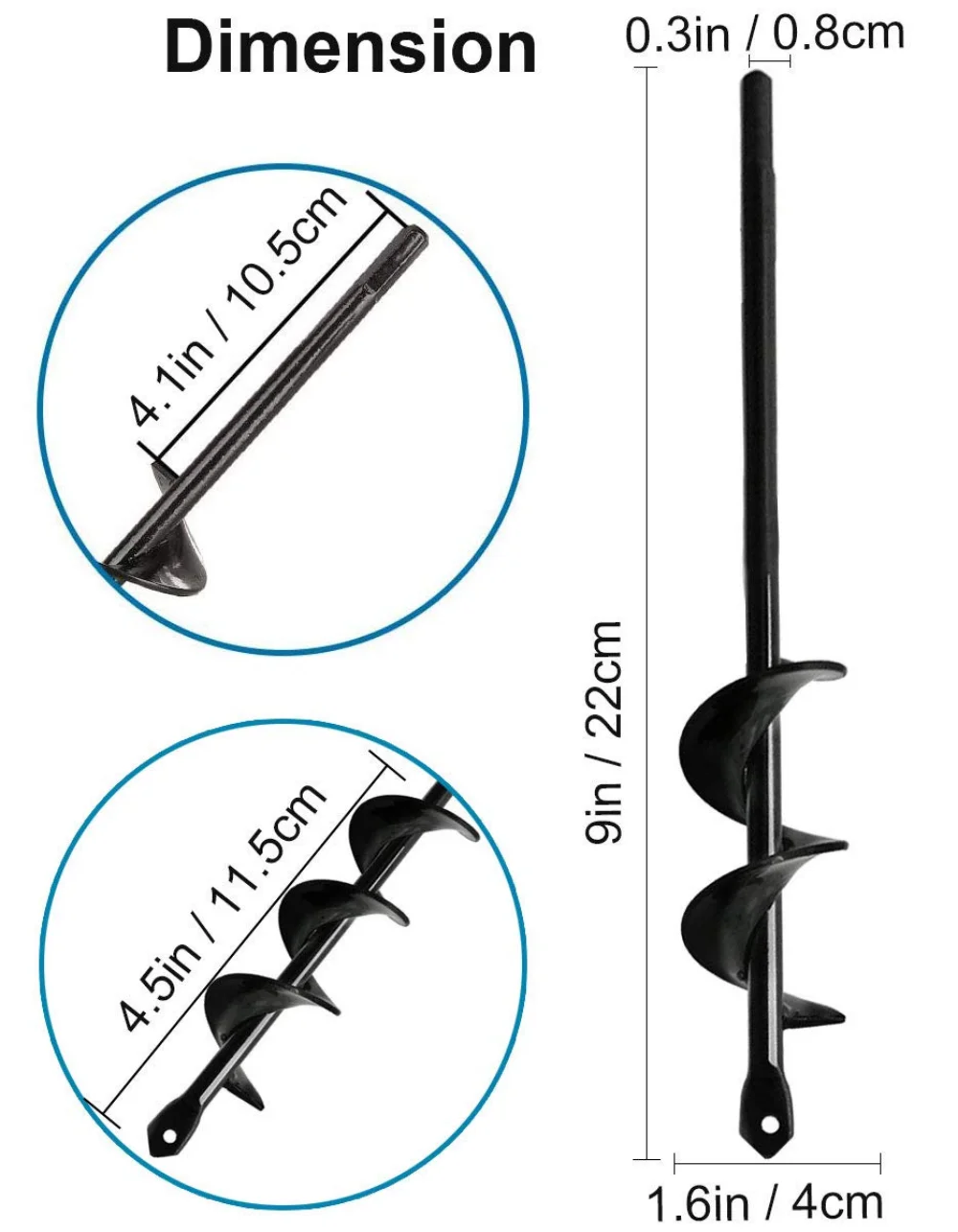 TerraPro™ Carbon Steel Garden Auger – Effortless Planting & Soil Aeration
